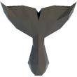 Vinilos decorativos 3D- Vinilo 3D origami cola de la ballena negro - ambiance-sticker.com